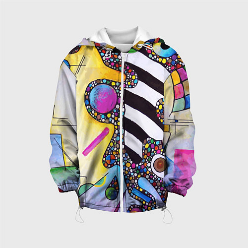 Детская куртка Василий Кандинский Абстрактная композиция / 3D-Белый – фото 1