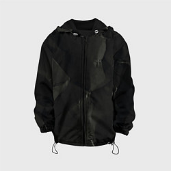 Куртка с капюшоном детская Эффект мятой бумаги, цвет: 3D-черный