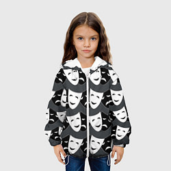 Куртка с капюшоном детская Две маски, цвет: 3D-белый — фото 2