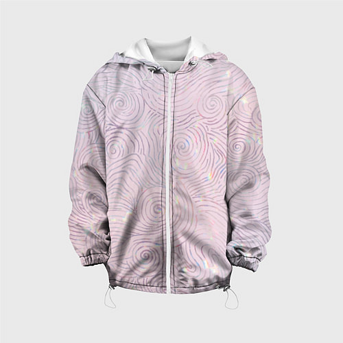 Детская куртка Голограмма в стиле Уильяма Морриса / 3D-Белый – фото 1