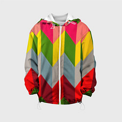 Детская куртка Разноцветный ромбический абстрактный паттерн