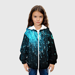 Куртка с капюшоном детская Двоичный код, цвет: 3D-белый — фото 2