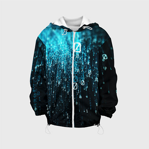 Детская куртка Двоичный код / 3D-Белый – фото 1