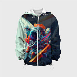 Детская куртка Космос в стиле кубизма