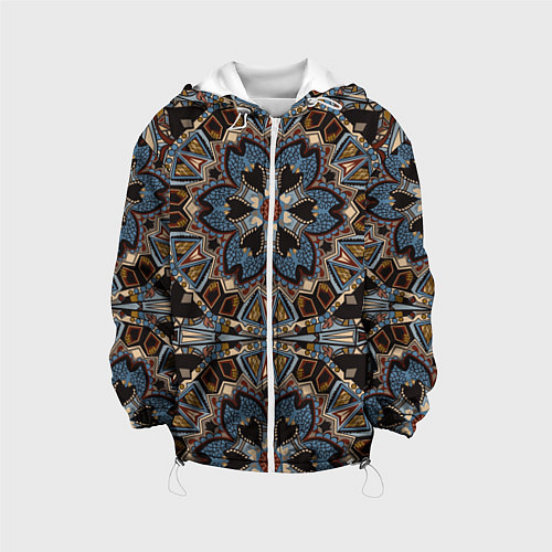 Детская куртка Этнический круговой орнамент / 3D-Белый – фото 1