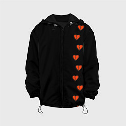 Куртка с капюшоном детская Дорожка разбитых сердец - темный, цвет: 3D-черный