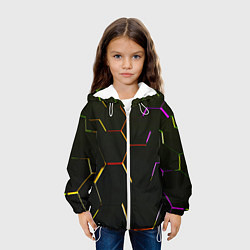 Куртка с капюшоном детская Киберстиль, цвет: 3D-белый — фото 2