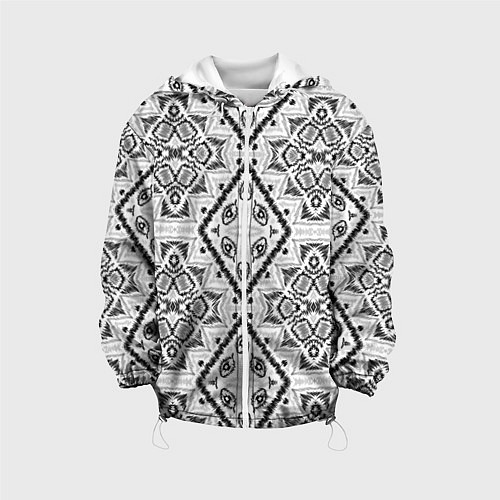 Детская куртка Бело-серый этнический орнамент / 3D-Белый – фото 1