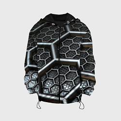Куртка с капюшоном детская Geometry abstraction, цвет: 3D-черный
