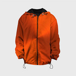 Куртка с капюшоном детская Оранжевый волнообразный дисковый узор, цвет: 3D-черный