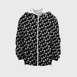 Куртка с капюшоном детская B A P black n white pattern, цвет: 3D-белый
