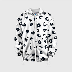 Куртка с капюшоном детская Снежный барсик, цвет: 3D-белый