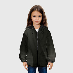 Куртка с капюшоном детская Чёрные геометрические металлические листы, цвет: 3D-черный — фото 2