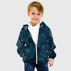 Куртка с капюшоном детская Абстрактное множество металлических предметов, цвет: 3D-белый — фото 2