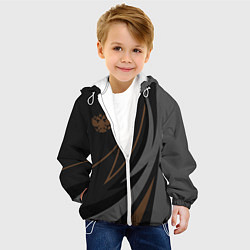 Куртка с капюшоном детская Россия герб, цвет: 3D-белый — фото 2