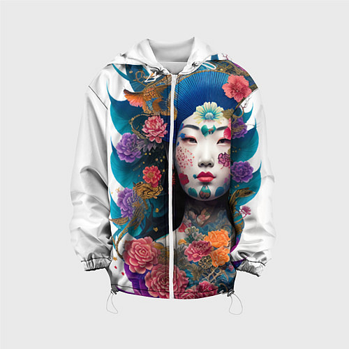 Детская куртка Japan style - tattoo - art / 3D-Белый – фото 1