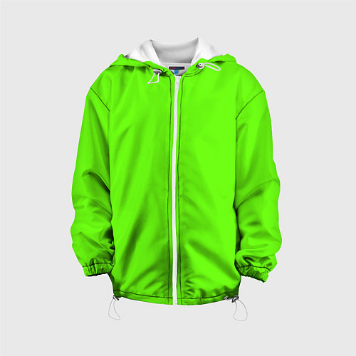 Детская куртка Кислотный зеленый / 3D-Белый – фото 1