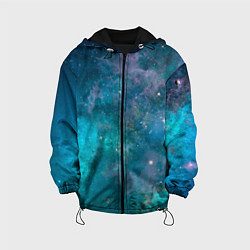 Детская куртка Абстрактный светло-синий космос и звёзды