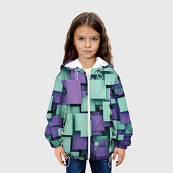 Куртка с капюшоном детская Trendy geometric pattern, цвет: 3D-белый — фото 2