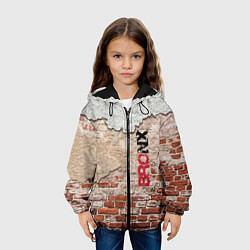 Куртка с капюшоном детская Старая кирпичная стена - Бронкс, цвет: 3D-черный — фото 2