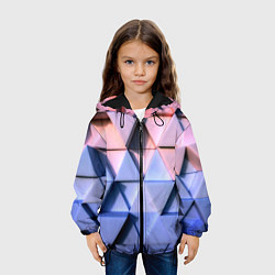 Куртка с капюшоном детская Triangle gradient, цвет: 3D-черный — фото 2