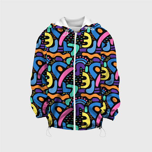 Детская куртка Multicolored texture pattern / 3D-Белый – фото 1