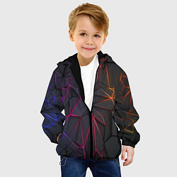 Куртка с капюшоном детская Rgb линии, цвет: 3D-черный — фото 2