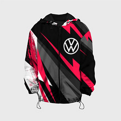 Куртка с капюшоном детская Volkswagen fast lines, цвет: 3D-черный