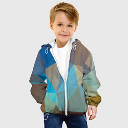 Куртка с капюшоном детская Детальные выпуклые фигуры, цвет: 3D-белый — фото 2