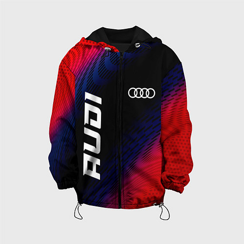 Детская куртка Audi красный карбон / 3D-Черный – фото 1