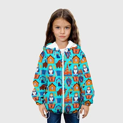 Куртка с капюшоном детская Народный быт России, цвет: 3D-белый — фото 2
