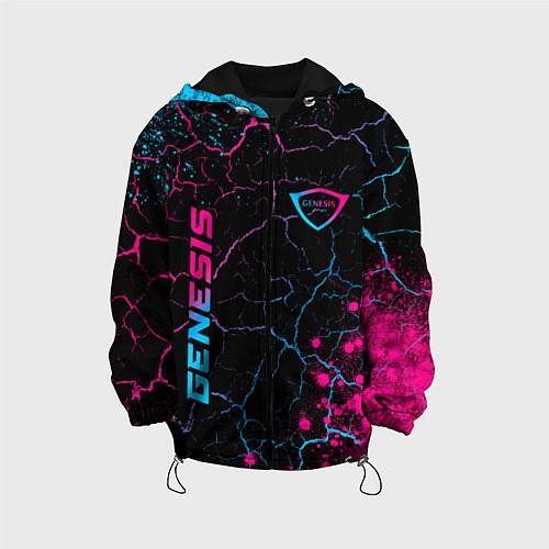 Детская куртка Genesis - neon gradient: надпись, символ / 3D-Черный – фото 1