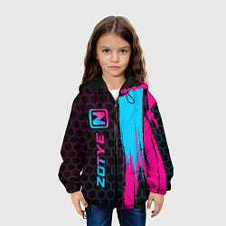Куртка с капюшоном детская Zotye - neon gradient: по-вертикали, цвет: 3D-черный — фото 2