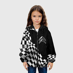 Куртка с капюшоном детская Citroen racing flag, цвет: 3D-черный — фото 2