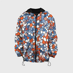 Куртка с капюшоном детская Красочная мозаика, цвет: 3D-черный