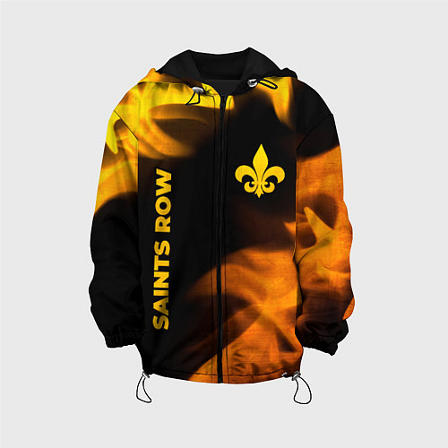 Детская куртка Saints Row - gold gradient: надпись, символ / 3D-Черный – фото 1