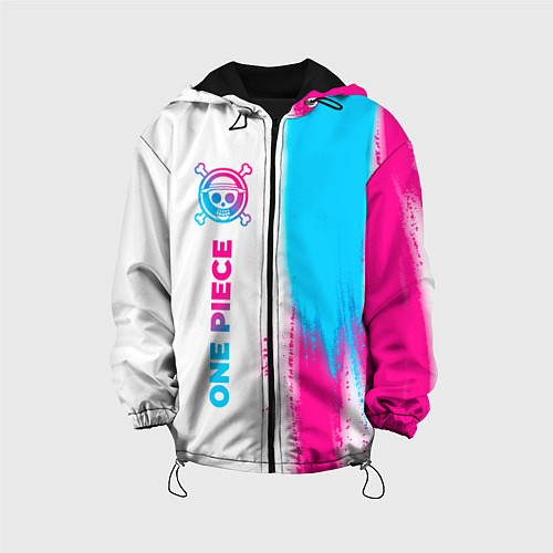 Детская куртка One Piece neon gradient style: по-вертикали / 3D-Черный – фото 1