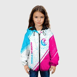 Куртка с капюшоном детская Angels of Death neon gradient style: надпись, симв, цвет: 3D-черный — фото 2