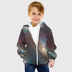 Куртка с капюшоном детская Бескрайняя Вселенная, цвет: 3D-белый — фото 2