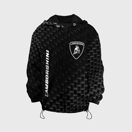 Детская куртка Lamborghini карбоновый фон / 3D-Черный – фото 1