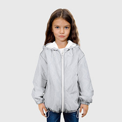 Куртка с капюшоном детская Волны светло-серый, цвет: 3D-белый — фото 2