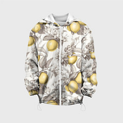 Детская куртка Лимоны - винтаж графика: паттерн