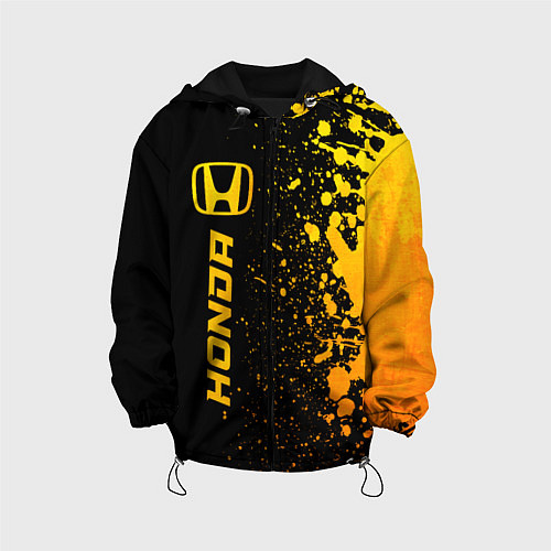 Детская куртка Honda - gold gradient: по-вертикали / 3D-Черный – фото 1