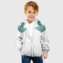Куртка с капюшоном детская Геометрическая сова, цвет: 3D-белый — фото 2