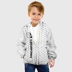 Куртка с капюшоном детская Danganronpa glitch на светлом фоне: по-вертикали, цвет: 3D-белый — фото 2