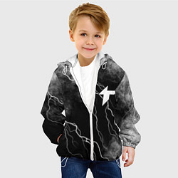 Куртка с капюшоном детская Thunder awaken молнии, цвет: 3D-белый — фото 2