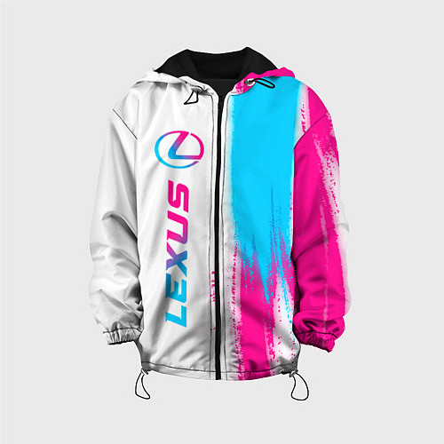 Детская куртка Lexus neon gradient style: по-вертикали / 3D-Черный – фото 1