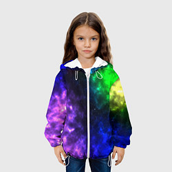 Куртка с капюшоном детская Космос мультицвет, цвет: 3D-белый — фото 2
