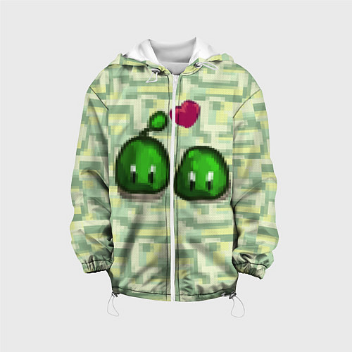 Детская куртка Зеленые слаймы стардью / 3D-Белый – фото 1