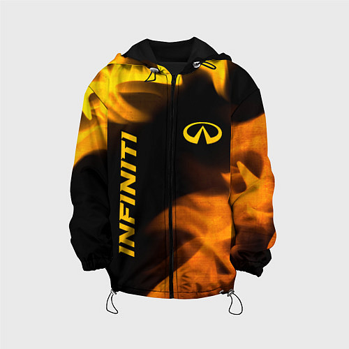 Детская куртка Infiniti - gold gradient: надпись, символ / 3D-Черный – фото 1